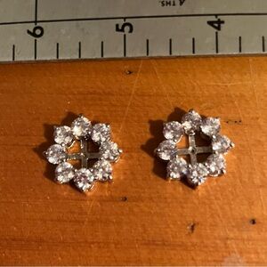 Cubic Zirconia Earring Jackets